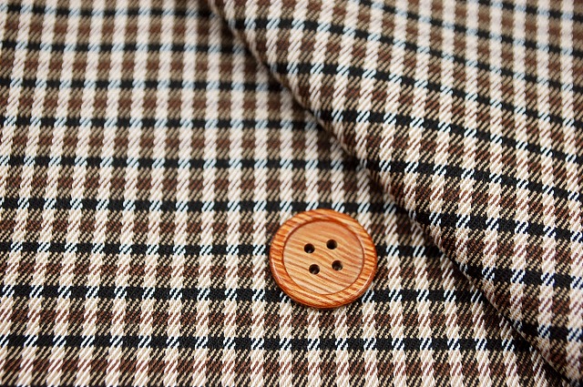 イタリア製ガンクラブチェック服地