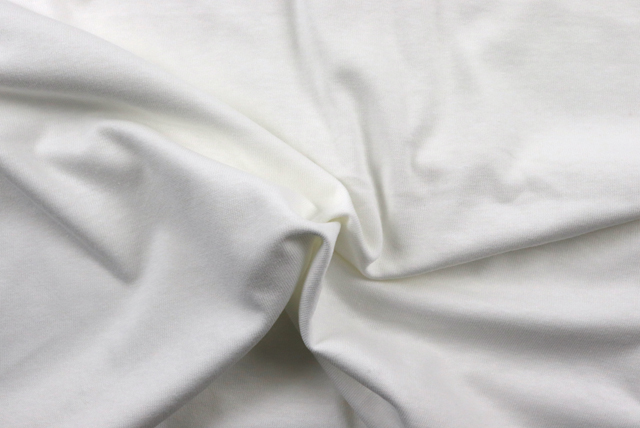 お値打ちな1.5mカット コットン天竺ニット オフ白 全体（江戸ッ子 210ya）