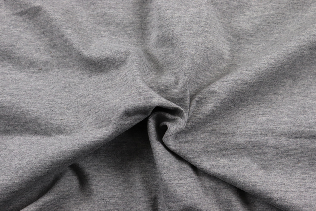 お値打ちな1.5mカット コットン天竺ニット 杢グレイ 全体（江戸ッ子 210ya）