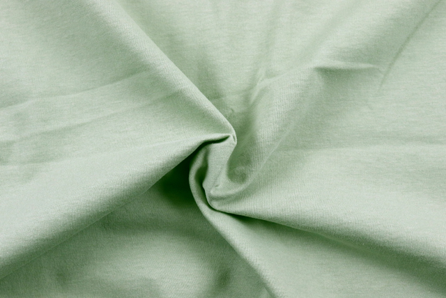 お値打ちな1.5mカット コットン天竺ニット アスパラグリーン 全体（江戸ッ子 210ya）