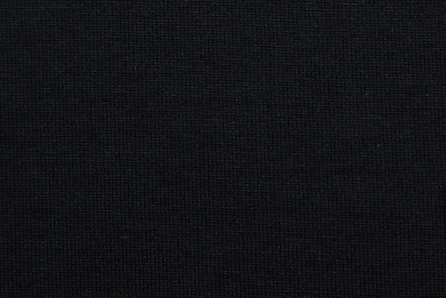 お値打ちな1.5mカット コットン天竺ニット 黒 フラットな状態（色味と全体の表情）