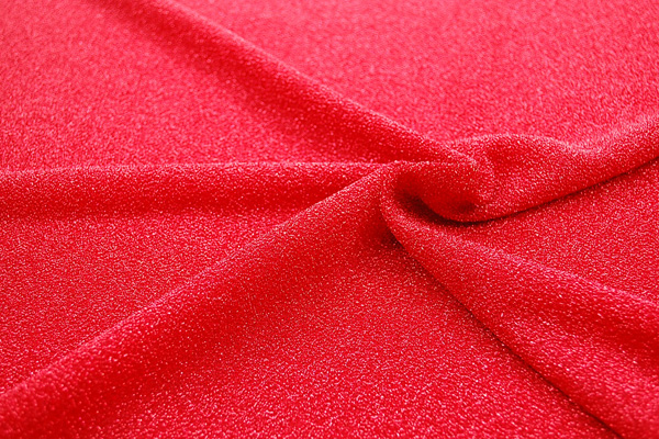イベントや衣装に最適な光沢感のある素材　ラメ入りニット　赤  