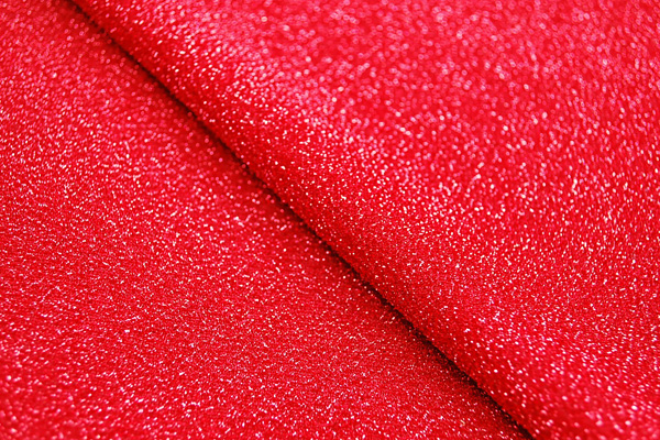 イベントや衣装に最適な光沢感のある素材　ラメ入りニット　赤  