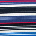 マルチボーダープリントニット生地 紺・ブルー系