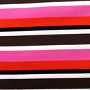 マルチカラー ボーダー天竺ニット 赤系