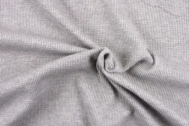 コットンワッフルニット グレイ 全体（江戸ッ子 210ya）