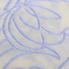 インターシャージャガードニット 植物柄 オフベージュ×サックスブルー