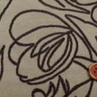 インターシャージャガードニット 植物柄 ベージュ×ブラウン