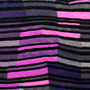 ラメ入りジャガードニット モザイクボーダー柄 パープル系マルチカラー