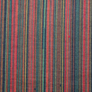 縦縞模様 ダブルニット服地 赤系マルチストライプ（現在の色）