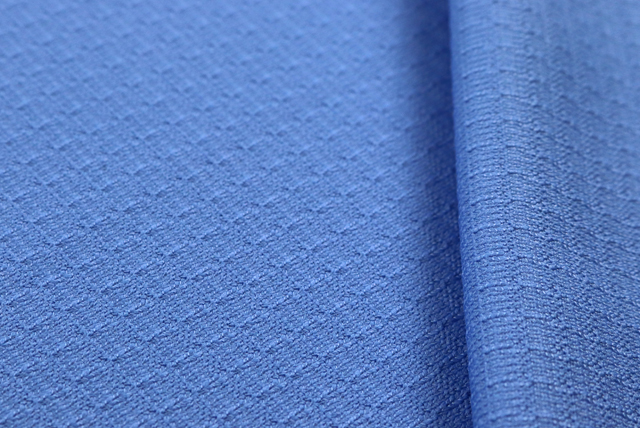 東レ ドビーニット ヒアシンス 表面アップ（凹凸と質感）（江戸ッ子 210ya）