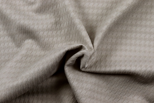 東レ ジャガードニット 千鳥格子 グレージュ 表面アップ(質感の参考)