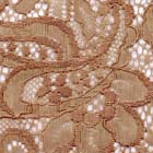 ラッセルレース生地 モカ茶