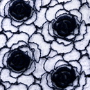 オーガンジーウールレース 濃紺