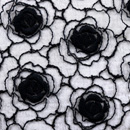 オーガンジーウールレース チャコールグレー