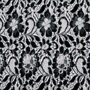 ラッセルレース 花柄 黒系