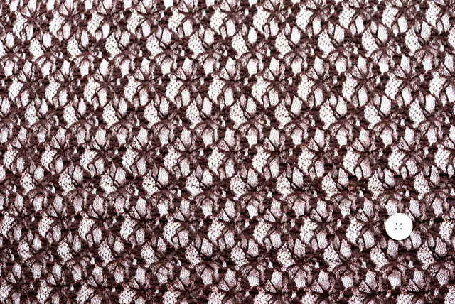 ストレッチ ラッセルレース こげ茶 全体