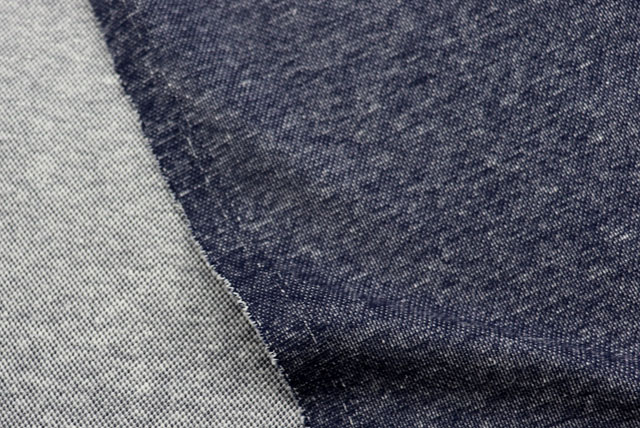Tcデニム調ニット生地 紺 ニット生地屋