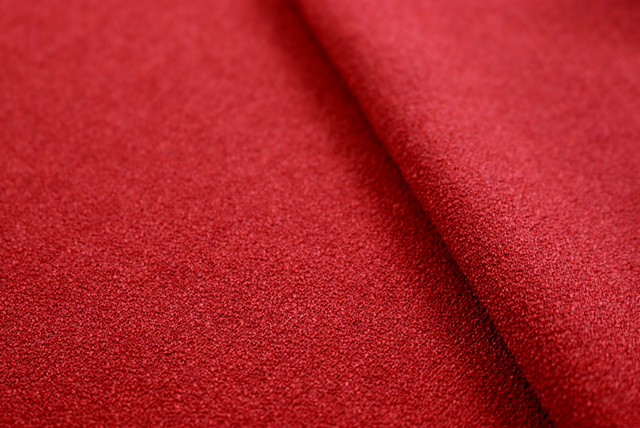 ポリエステル ジョーゼット 猩猩緋 質感アップ
