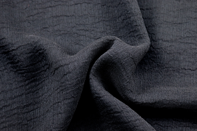 トリアセからみ楊柳 ブラックフォーマル 黒 ドレープ