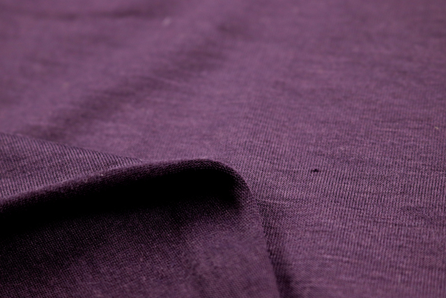 コットン天竺ニット レーズン 生地端・裏側のようす(江戸ッ子 210ya)