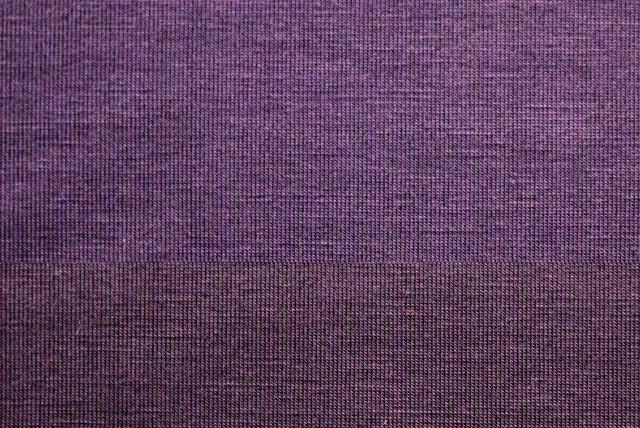 コットン天竺ニット レーズン 透け感比較 2枚重ね(江戸ッ子 210ya)