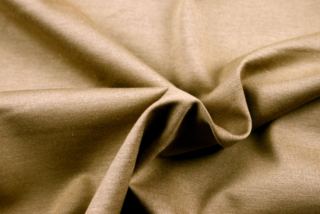 コットン天竺ニット ベージュ ドレープ（江戸ッ子 210ya）