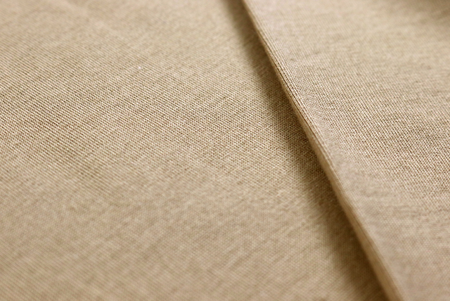 コットン天竺ニット ベージュ 質感アップ（江戸ッ子 210ya）