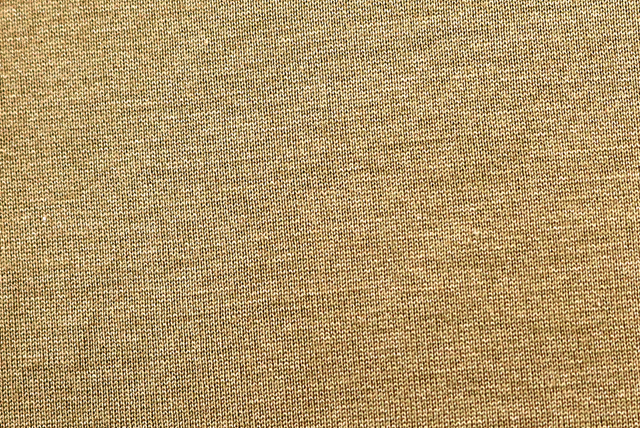 コットン天竺ニット ベージュ 目面アップ（江戸ッ子 210ya）