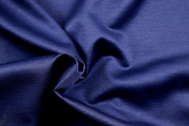 シルケット加工 天竺ニット 濃紺 ドレープ