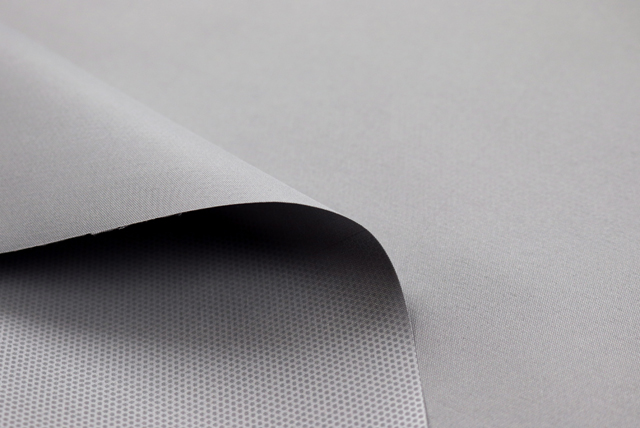 撥水加工 服地 薄いグレイ 裏面・質感