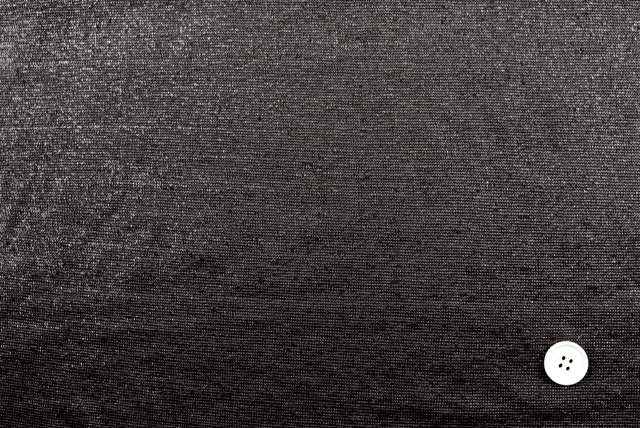 ブライトスラブ ラメ入り天竺ニット こげ茶×シルバーラメ ドレープ(江戸ッ子 210ya)