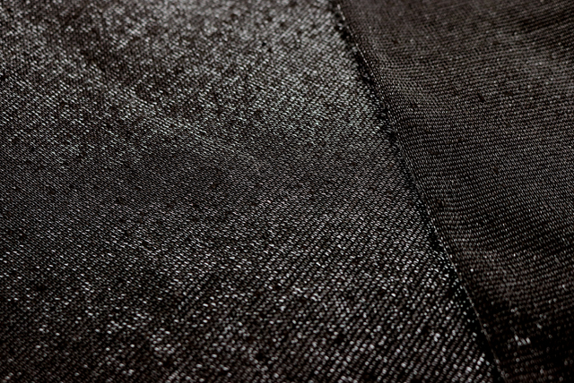 ブライトスラブ ラメ入り天竺ニット こげ茶×シルバーラメ 表面アップ(江戸ッ子 210ya)