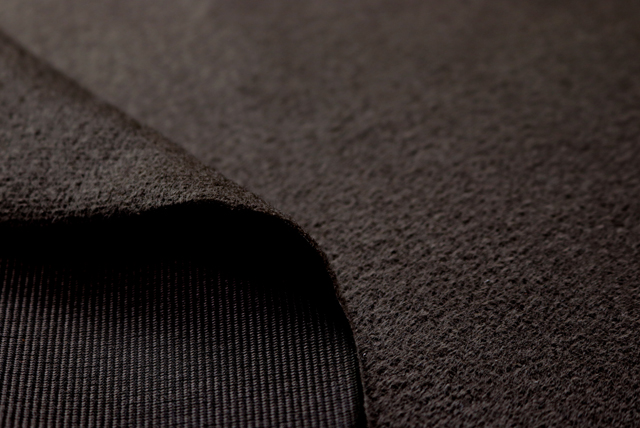 スエード調 ソフトニット こげ茶 裏面・厚み(江戸ッ子 210ya)