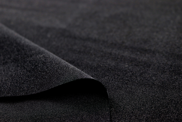 2WAYストレッチ スムースニット 黒 生地アップ