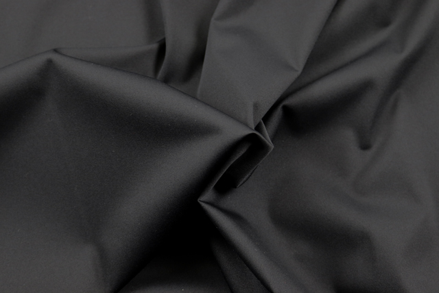 撥水加工 スムースニット 黒 ドレープ(軽さと伸縮性)