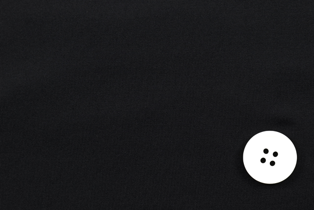 2WAYストレッチ スムースニット 黒 質感拡大