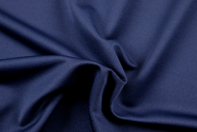 東レ 鹿の子ニット 紺 ドレープ（柔らかさと伸び）