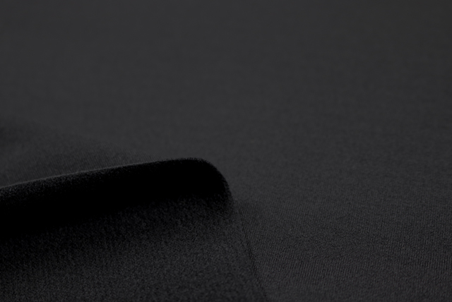 裏うす起毛 2WAYストレッチニット 黒 ドレープ(伸縮とやわらかさ)(江戸ッ子 210ya)