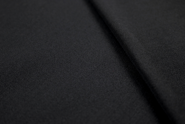 裏うす起毛 2WAYストレッチニット 黒 表面アップ(きめ細かさと光沢)(江戸ッ子 210ya)