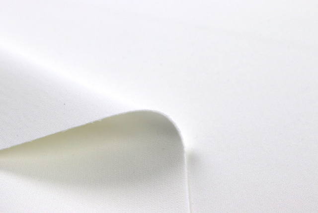 撥水加工 ダンボールニット オフ白 ドレープ(ハリと厚み)(江戸ッ子 210ya)