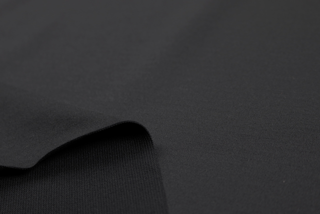 2WAYストレッチニット 黒 ドレープ(しなやかさと伸縮)(江戸ッ子 210ya)