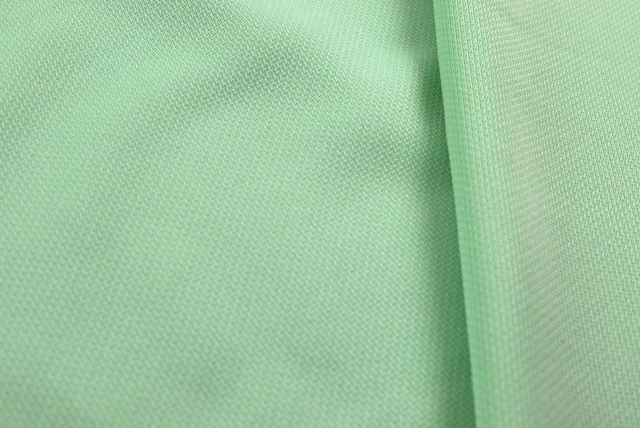 東レ ダブルフェイスニット ライムグリーン 表面アップ(均一な表情)(江戸ッ子 210ya)
