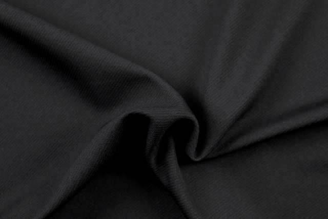 東レ ダブルスムースニット 黒 全体(整った表情)(江戸ッ子 210ya)