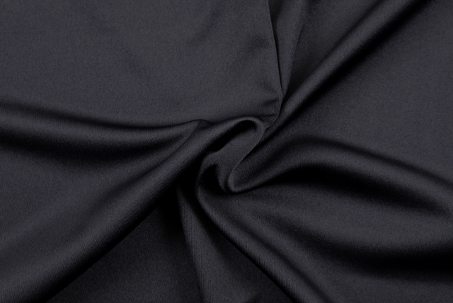 東レポリエステル スムースニット 黒 全体(フラットな表情)(江戸ッ子 210ya)