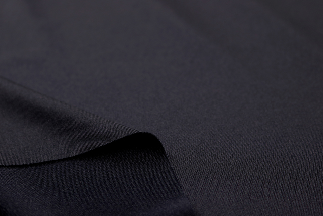 東レポリエステル スムースニット 黒 ドレープ(軽快な動き)(江戸ッ子 210ya)