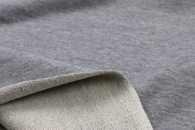 広幅 裏毛スエットニット グレイ ドレープ（しっかり感）（江戸ッ子 210ya）