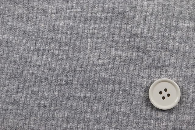 広幅 裏毛スエットニット グレイ ボタン比較（2cm）（江戸ッ子 210ya）