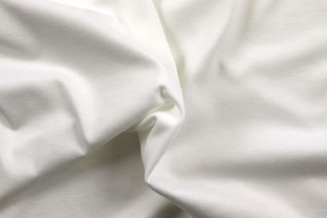 広幅 天竺ニット オフ白 ドレープ(伸縮と落ち感の参考)