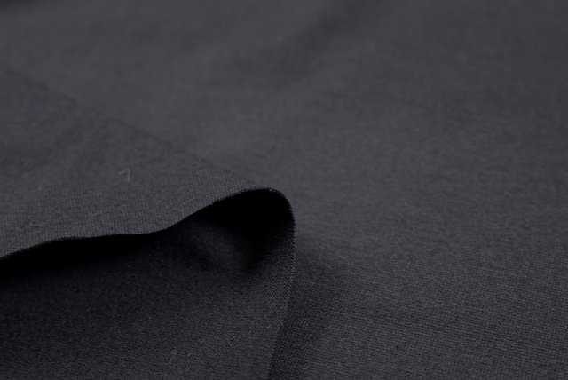 広幅 天竺ニット 黒 表面アップ(編み地の参考)